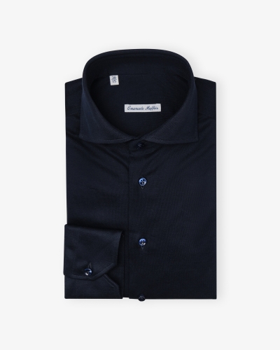 Emanuele Maffeis - Shirt stretch pique - Navy