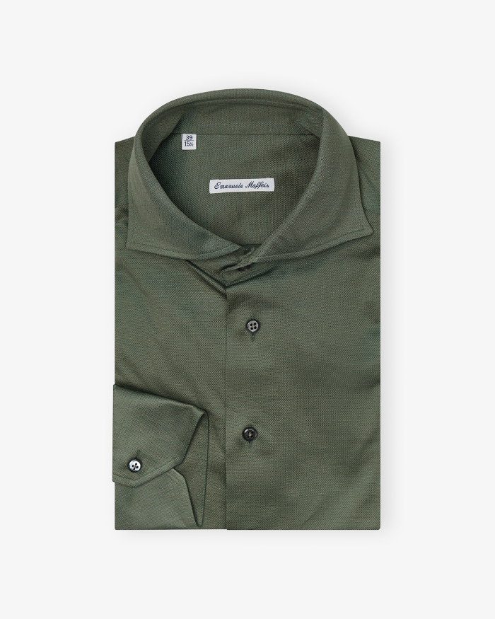 EMANUELE MAFFEIS Emanuele Maffeis - Shirt stretch pique - Green