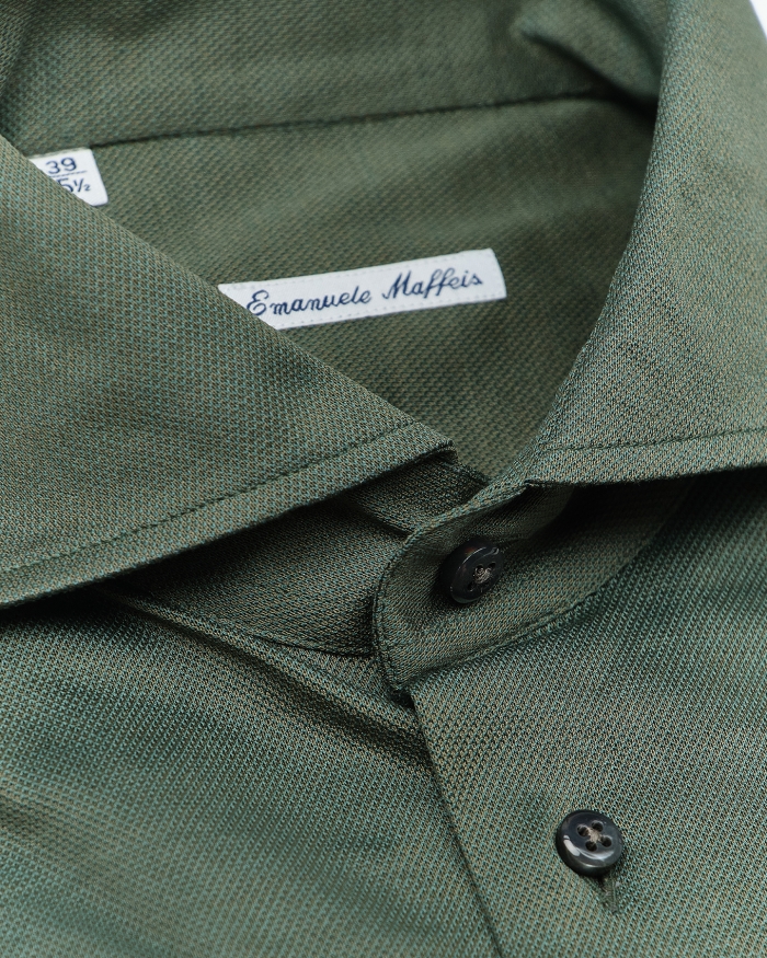 EMANUELE MAFFEIS Emanuele Maffeis - Shirt stretch pique - Green