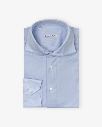 Emanuele Maffeis - Shirt stretch pique - Light blue