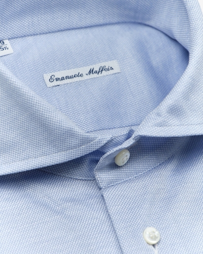 Emanuele Maffeis - Shirt stretch pique - Light blue