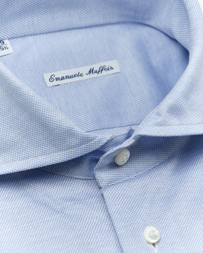 EMANUELE MAFFEIS Emanuele Maffeis - Shirt stretch pique - Light blue