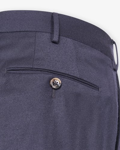 PT - Trousers flannel slim fit - Silk and wool - Navy