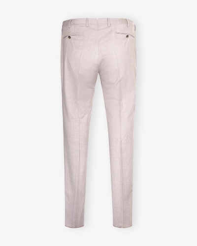 PT - Trousers flannel slim fit - Silk and wool - Sand