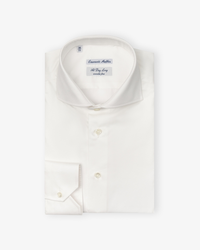 EMANUELE MAFFEIS Emanuele Maffeis - Wrinkle free shirt +4 cm - White