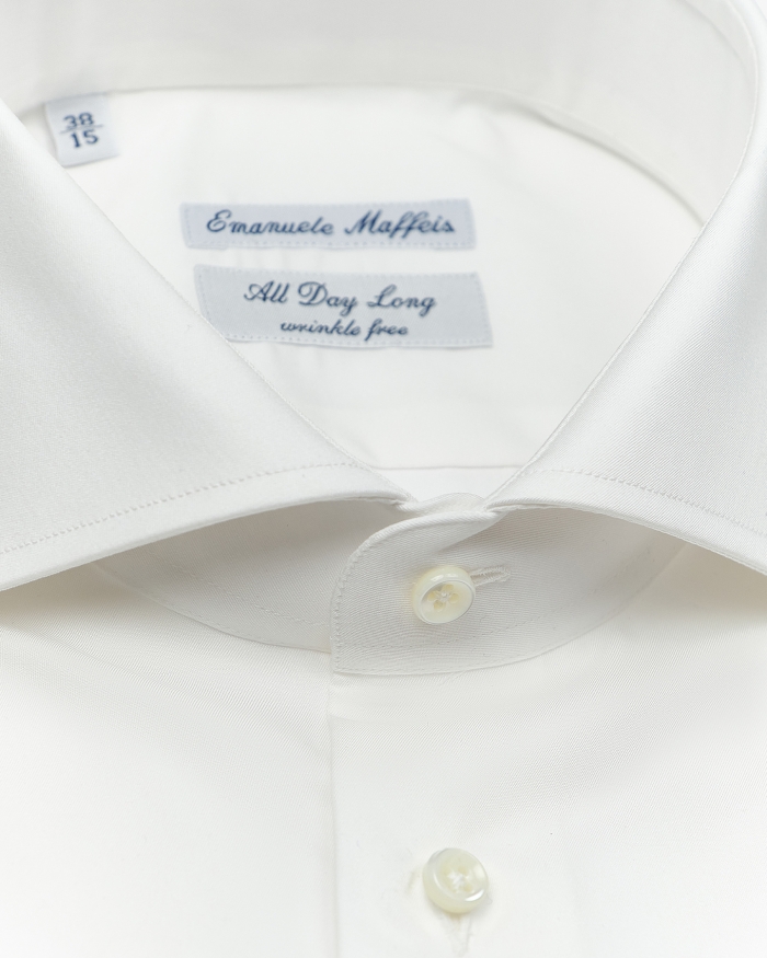 EMANUELE MAFFEIS Emanuele Maffeis - Wrinkle free shirt +4 cm - White