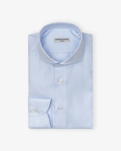 LHDA x Thomas Mason - Shirt modern fit +4cm - L. blue oxford