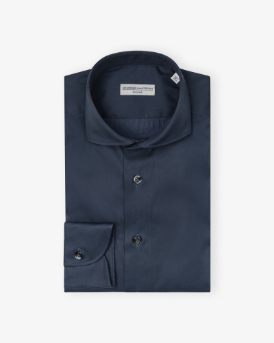 LHDA x Thomas Mason - Shirt modern fit +4cm - Navy