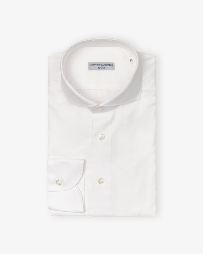 LES HOMMES D'AMSTERDAM LHDA x Thomas Mason - Shirt modern fit - White