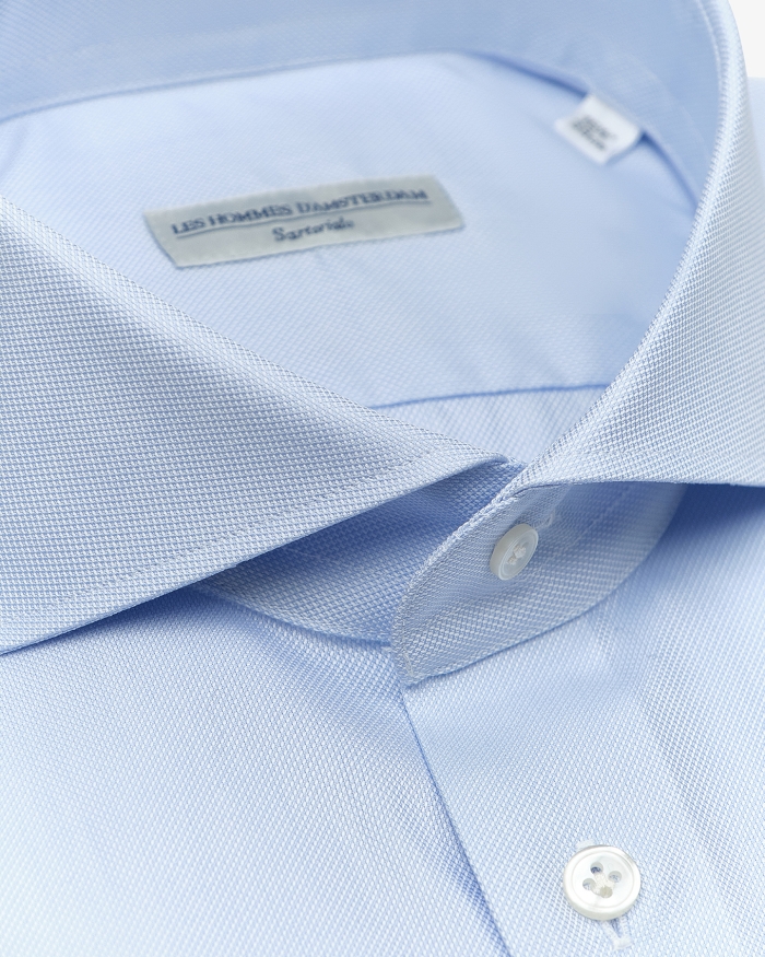 LES HOMMES D'AMSTERDAM LHDA x Thomas Mason - Shirt modern fit - L. blue Oxford