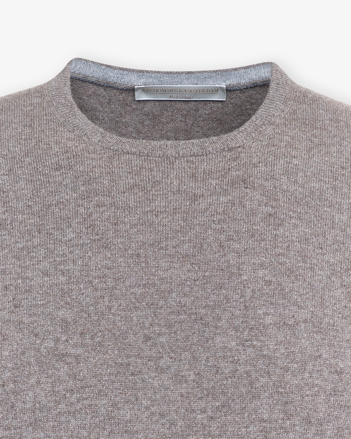 LES HOMMES D'AMSTERDAM Round neck - Cashmere - Greige