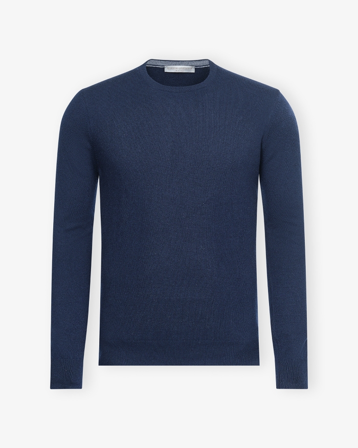 LES HOMMES D'AMSTERDAM LHDA - Round neck - Cashmere - Navy