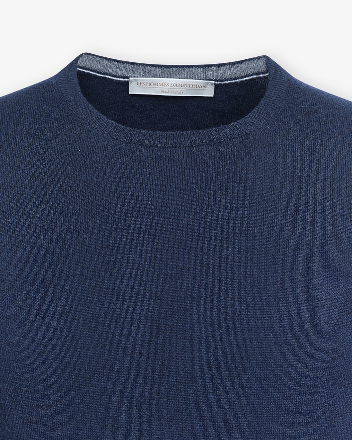 LES HOMMES D'AMSTERDAM LHDA - Round neck - Cashmere - Navy