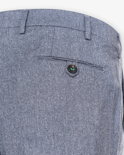 Berwich - Trousers flannel - Grey-Light blue