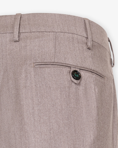 Berwich - Trousers flannel cashmere - Taupe