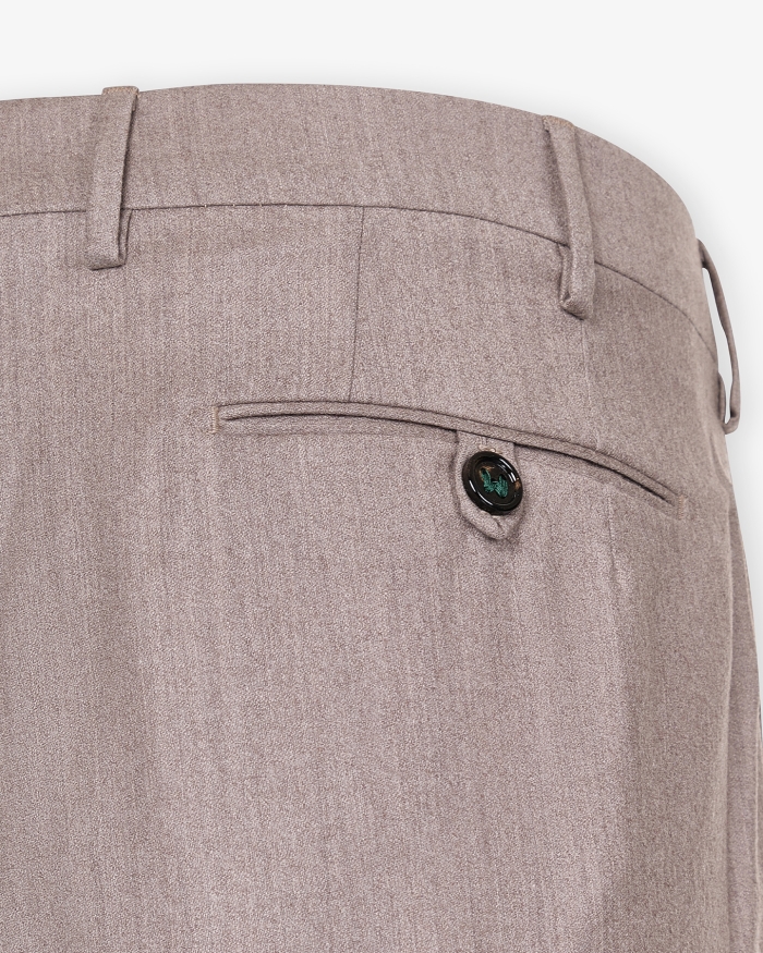 BERWICH Berwich - Trousers flannel cashmere - Taupe