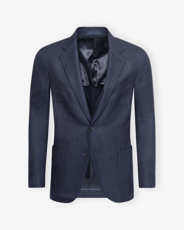 CARUSO Caruso - Aida jacket wool herringbone - Navy