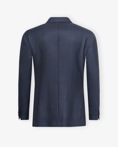 Caruso - Aida jacket wool herringbone - Navy