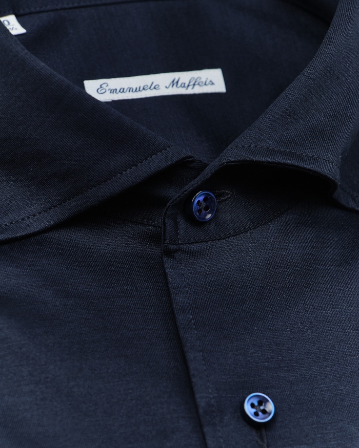 EMANUELE MAFFEIS Emanuele Maffeis - Stretch shirt button down - Navy