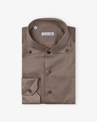Emanuele Maffeis - Stretch shirt button down - Taupe
