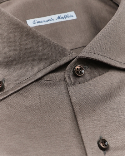 Emanuele Maffeis - Stretch shirt button down - Taupe