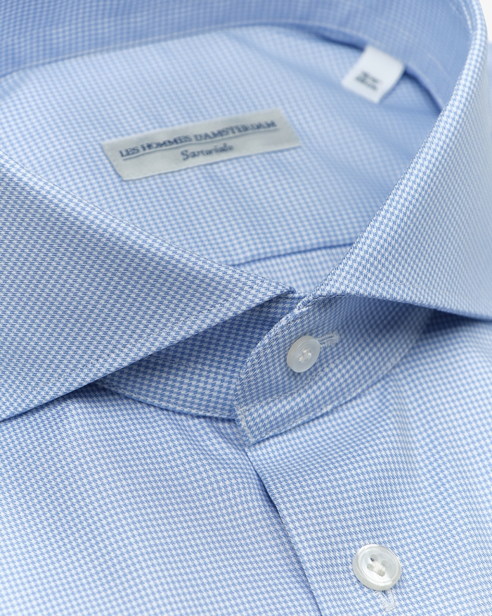 LES HOMMES D'AMSTERDAM LHDA x Thomas Mason - Shirt modern fit - Pied-de-poule