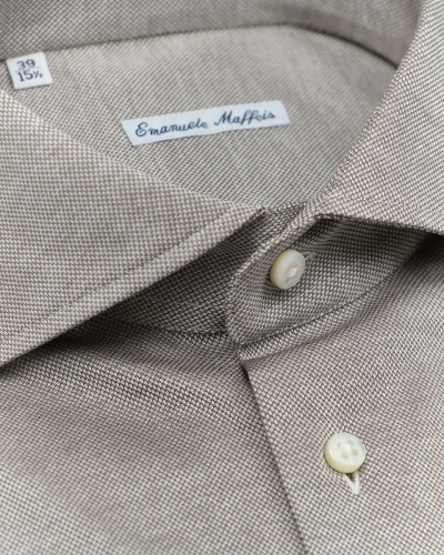 Emanuele Maffeis - Shirt stretch pique - Greige