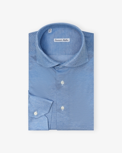 Emanuele Maffeis - Shirt stretch pique - Blue