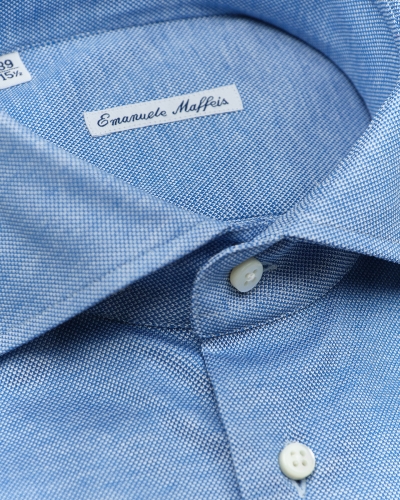 Emanuele Maffeis - Shirt stretch pique - Blue