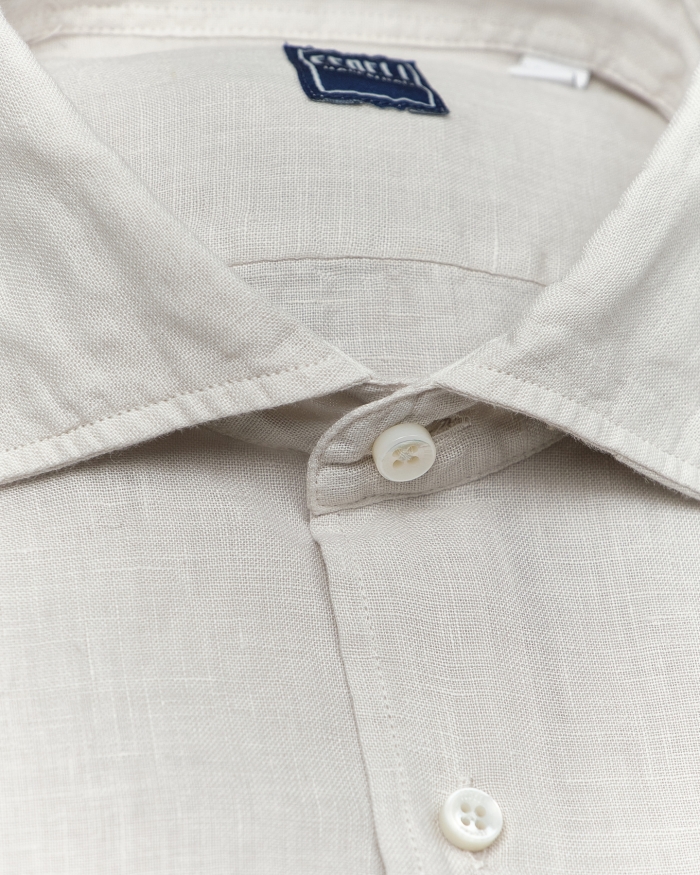 FEDELI Fedeli - Shirt Nick linen - Sand