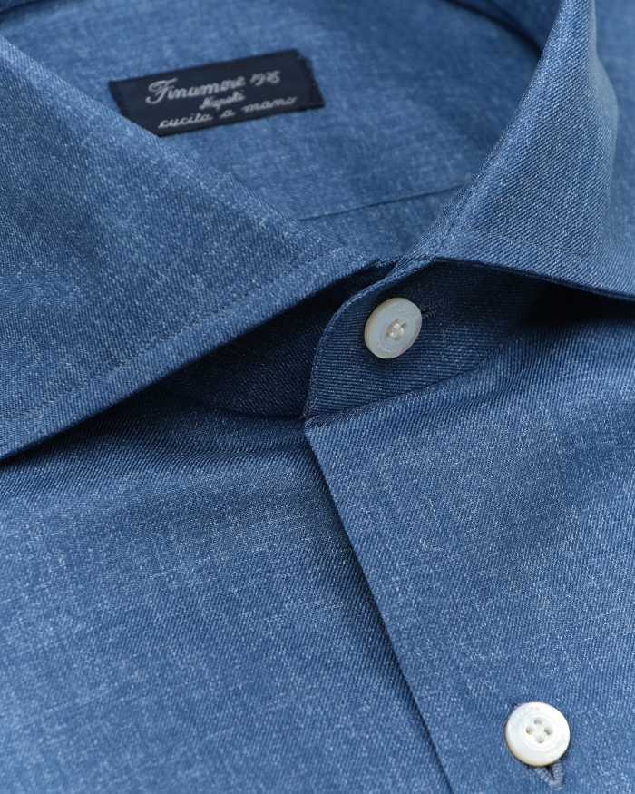 FINAMORE Finamore - Shirt Egyptian cotton - Eduardo Napoli - Jeans