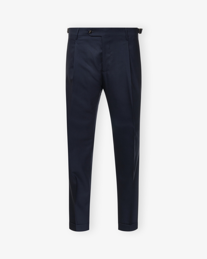 BERWICH Berwich - Trouser wool retrolong - Navy