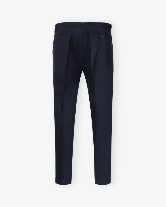 BERWICH Berwich - Trouser wool retrolong - Navy
