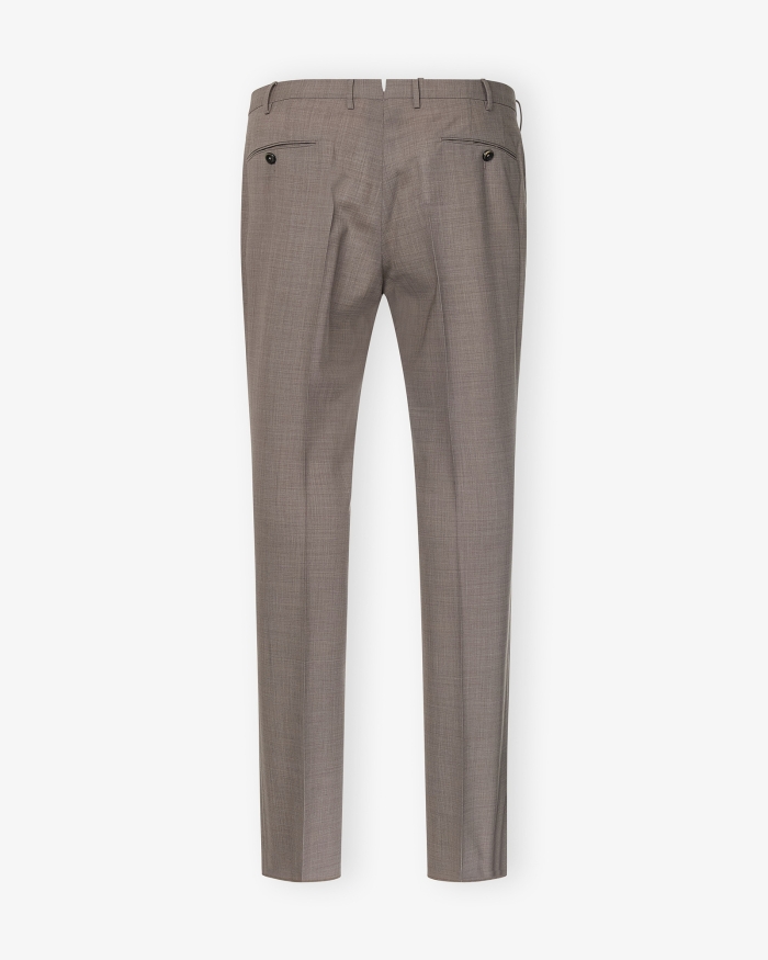 PT PT - Trouser one pleat wool with stretch - Greige