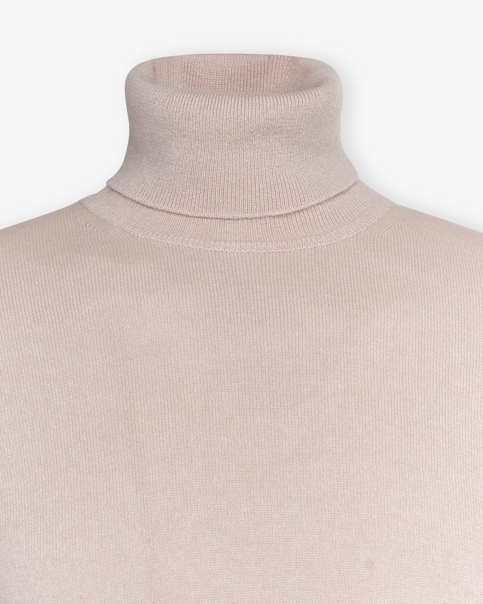 FEDELI Fedeli - Turtleneck full cashmere - Cream white