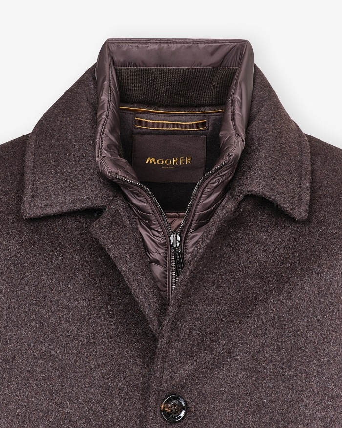 MOORER MooRER - Overcoat wool and cashmere - Brown