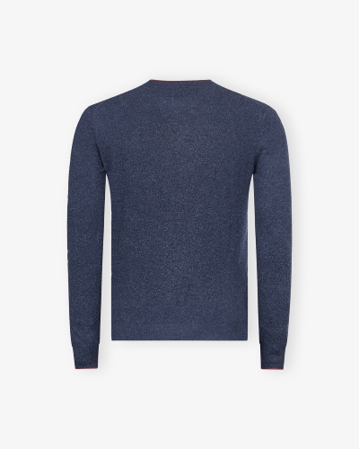 Fedeli - Round neck wool and cashmere - Navy