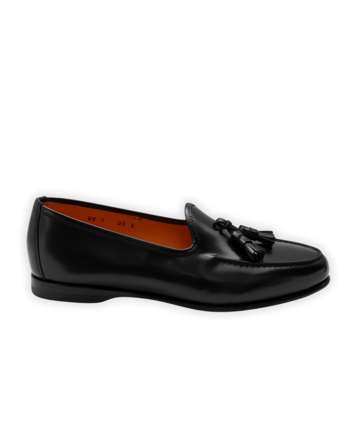 SANTONI Santoni - Goodyear leather tassel loafer - Black
