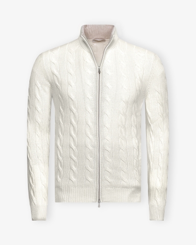 LHDA - Vest with zip - Cashmere - Cream white