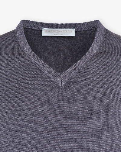LHDA - V-neck virgin wool - Washed grey