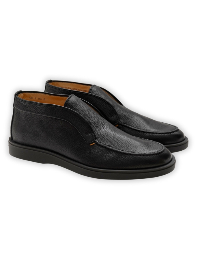 SANTONI Santoni - Black deerskin desert boot - Black