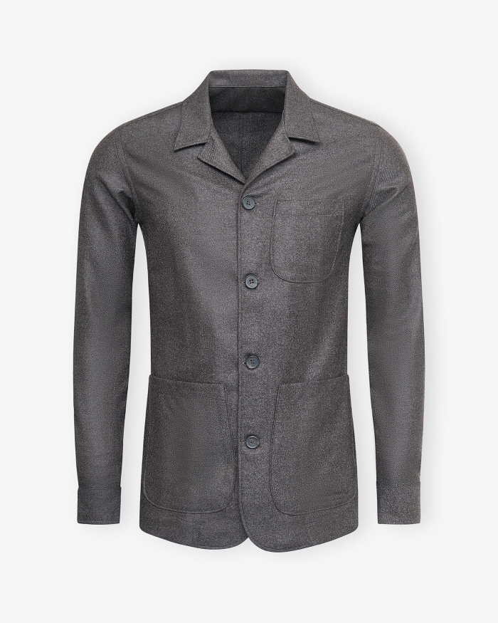 LES HOMMES D'AMSTERDAM LHDA x Loro Piana - Shirt jacket wool and cashmere - Brown