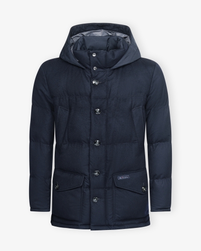 Kiton - Padded parka - Baby cashmere - Navy