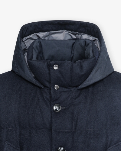 Kiton - Padded parka - Baby cashmere - Navy