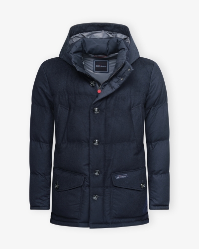 Kiton - Padded parka - Baby cashmere - Navy
