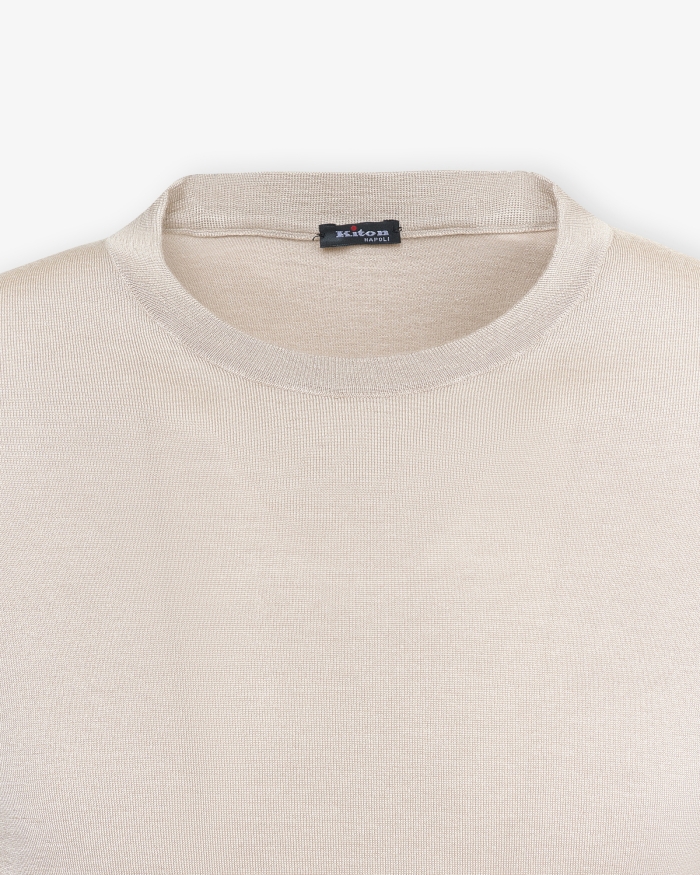 KITON Kiton - Jersey round neck - Cashmere silk - Rope