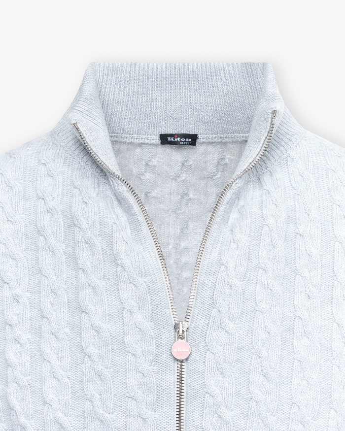 KITON Kiton - Vest full zip - Cashmere - Grey