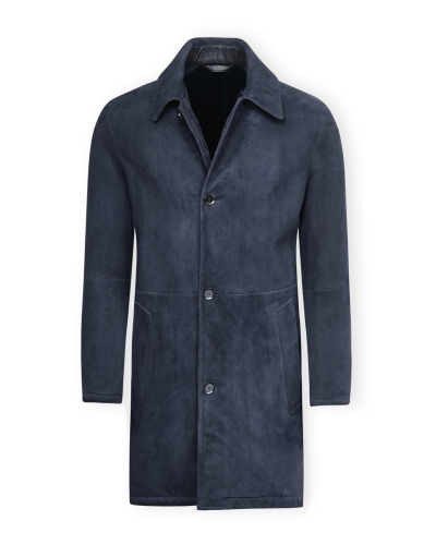 Brioni - Shearling coat lambskin - Navy