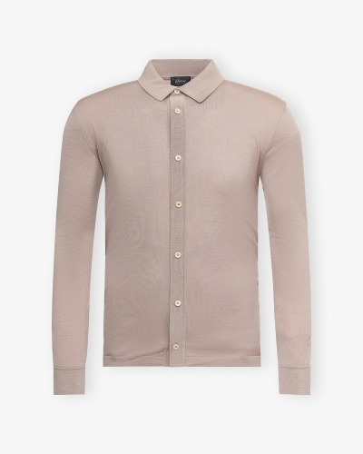 Brioni - Polo shirt long sleeve - Wool - Beige