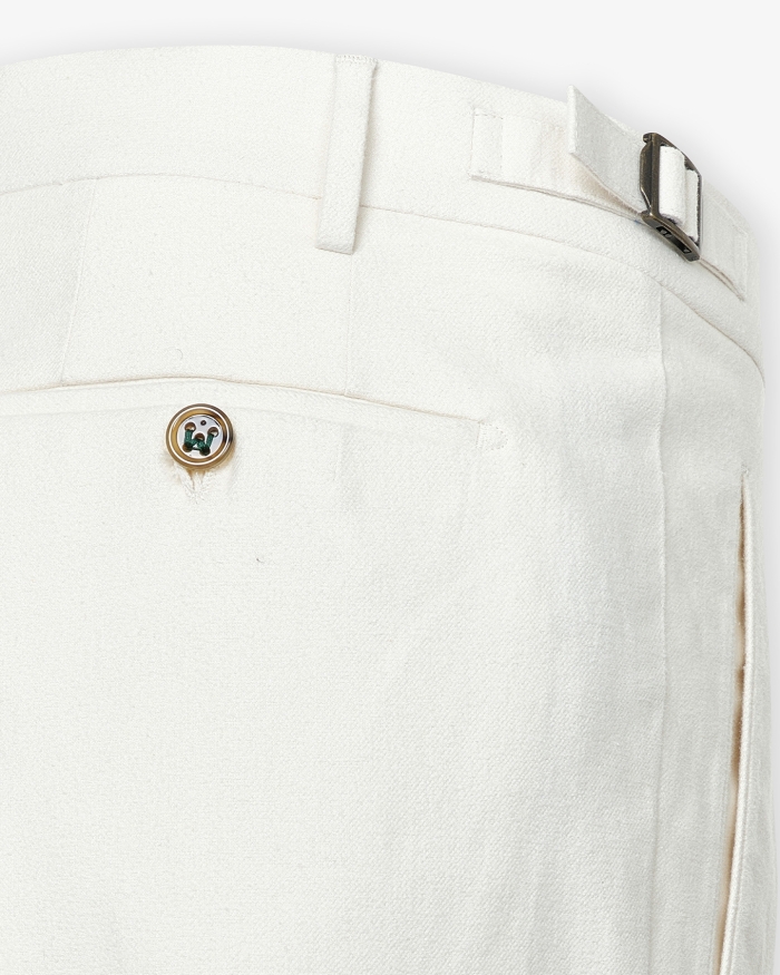 BERWICH Berwich - Trousers retrolong cotton - Cream white